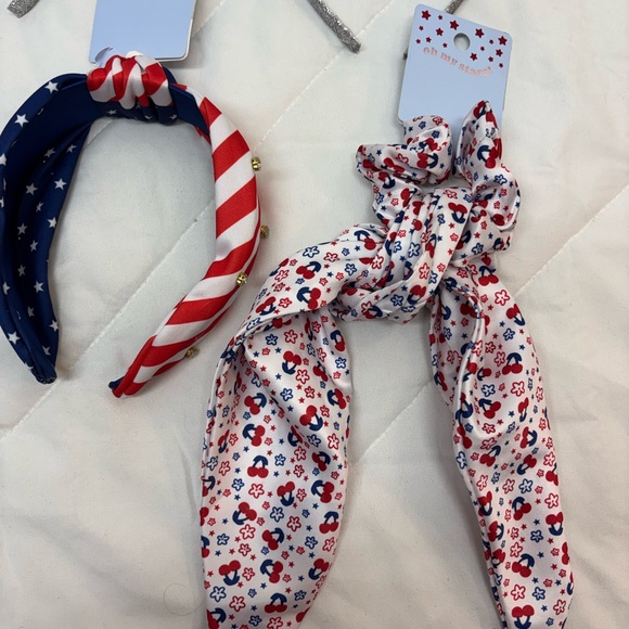 NWT bundle 4 Cat & Jack Star USA Patriotic 4th of July Headbands Red white blue - Picture 2 of 8